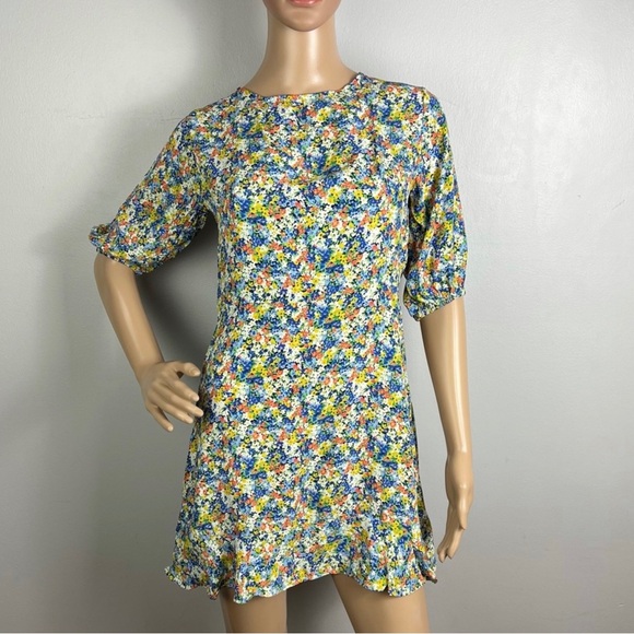 NEW FAITHFULL THE BRAND REVOLVE FLORAL PRINT MINI DRESS - Picture 2 of 9